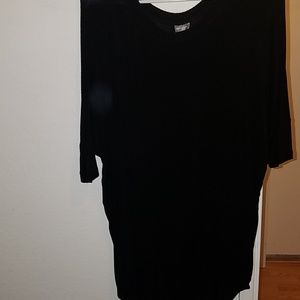 Black Tunic Elbow Sleeve Dolman Tee